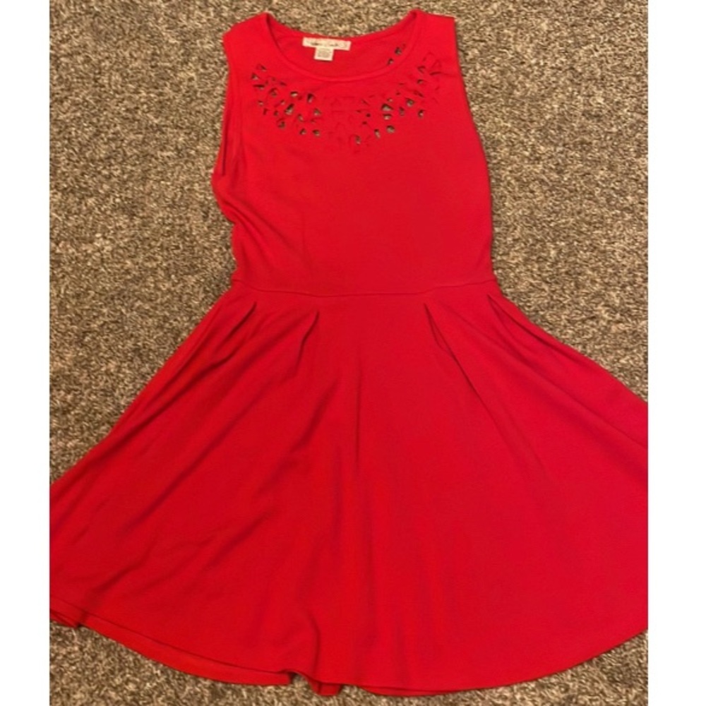 Red mini dress